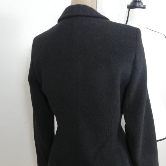 Lolita Lempicka Black Button Up Fitted Classic Wool Blazer Size 38/US 6 Jacket - Picture 11 of 15